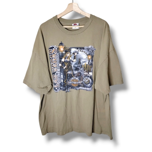 Harley Davidson Las Vegas T-Shirt Mens XXL Stratman Steampunk - Picture 1 of 7